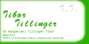 tibor tillinger business card